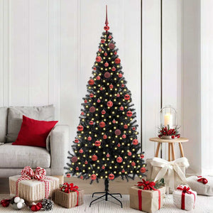 Vidaxl kerstboom met 300 led met standaard zwart 180 cm pvc
