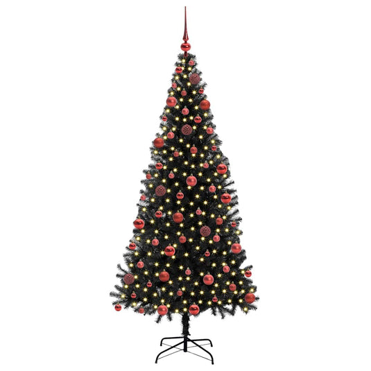 Vidaxl kerstboom met 300 led met standaard zwart 180 cm pvc