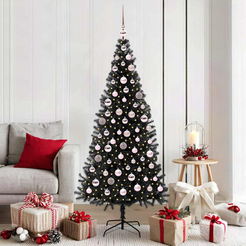 ギャラリービューアに画像をロードする, Vidaxl kerstboom met 300 led met standaard zwart 180 cm pvc
