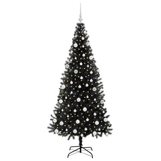 Vidaxl kerstboom met 300 led met standaard zwart 180 cm pvc