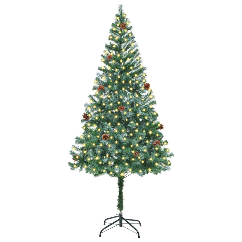 ギャラリービューアに画像をロードする, Vidaxl kunstkerstboom met 300 led groen 180 cm pvc en staal
