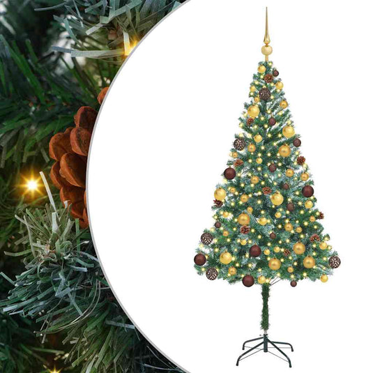 Vidaxl kunstkerstboom met 300 led groen 180 cm pvc en staal