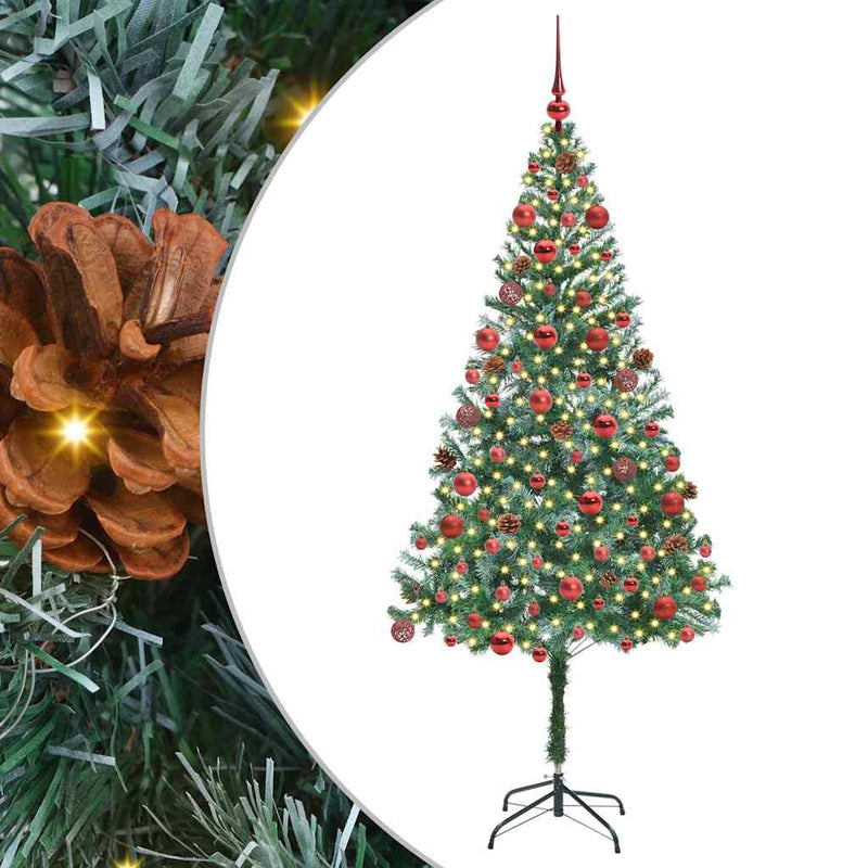 ギャラリービューアに画像をロードする, Vidaxl kunstkerstboom met 300 led groen 180 cm pvc en staal
