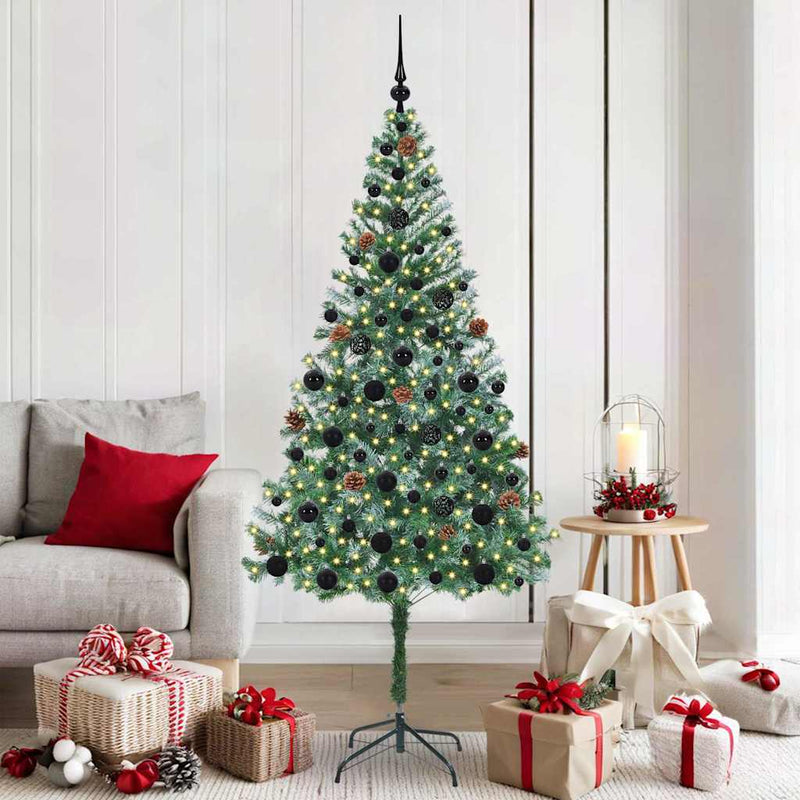 ギャラリービューアに画像をロードする, Vidaxl kunstkerstboom met 300 led groen 180 cm pvc en staal
