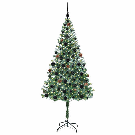 Vidaxl kunstkerstboom met 300 led groen 180 cm pvc en staal