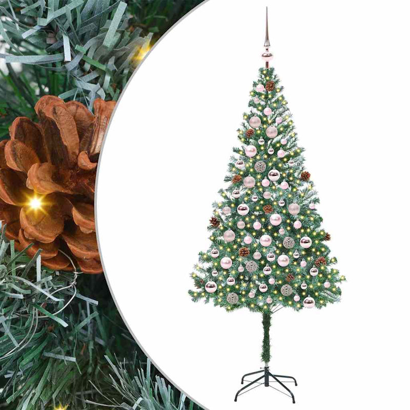 ギャラリービューアに画像をロードする, Vidaxl kunstkerstboom met 300 led groen 180 cm pvc en staal
