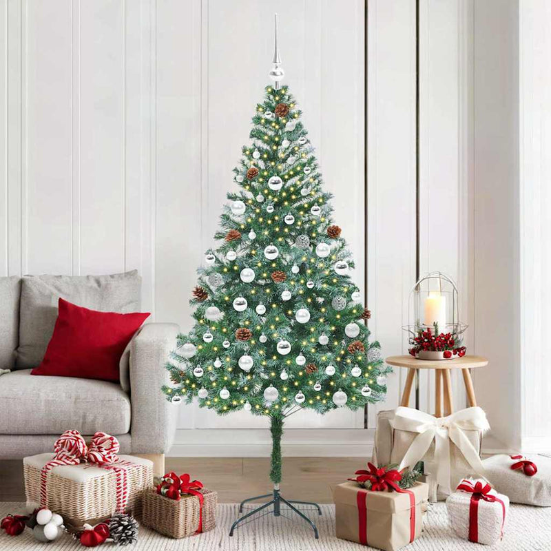 ギャラリービューアに画像をロードする, Vidaxl kunstkerstboom met 300 led groen 180 cm pvc en staal
