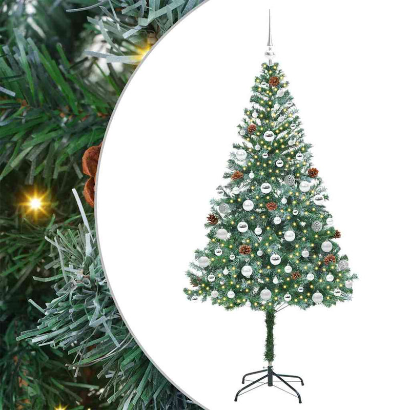 ギャラリービューアに画像をロードする, Vidaxl kunstkerstboom met 300 led groen 180 cm pvc en staal
