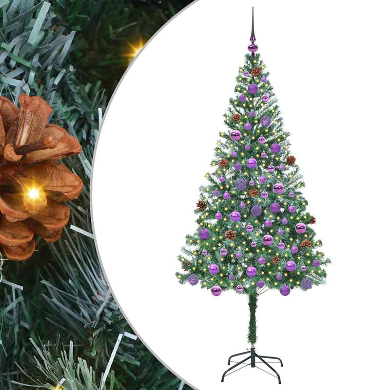 ギャラリービューアに画像をロードする, Vidaxl kunstkerstboom met 300 led groen 180 cm pvc en staal
