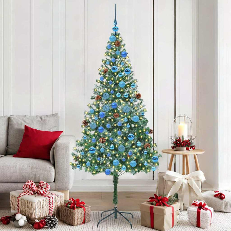 ギャラリービューアに画像をロードする, Vidaxl kunstkerstboom met 300 led groen 180 cm pvc en staal
