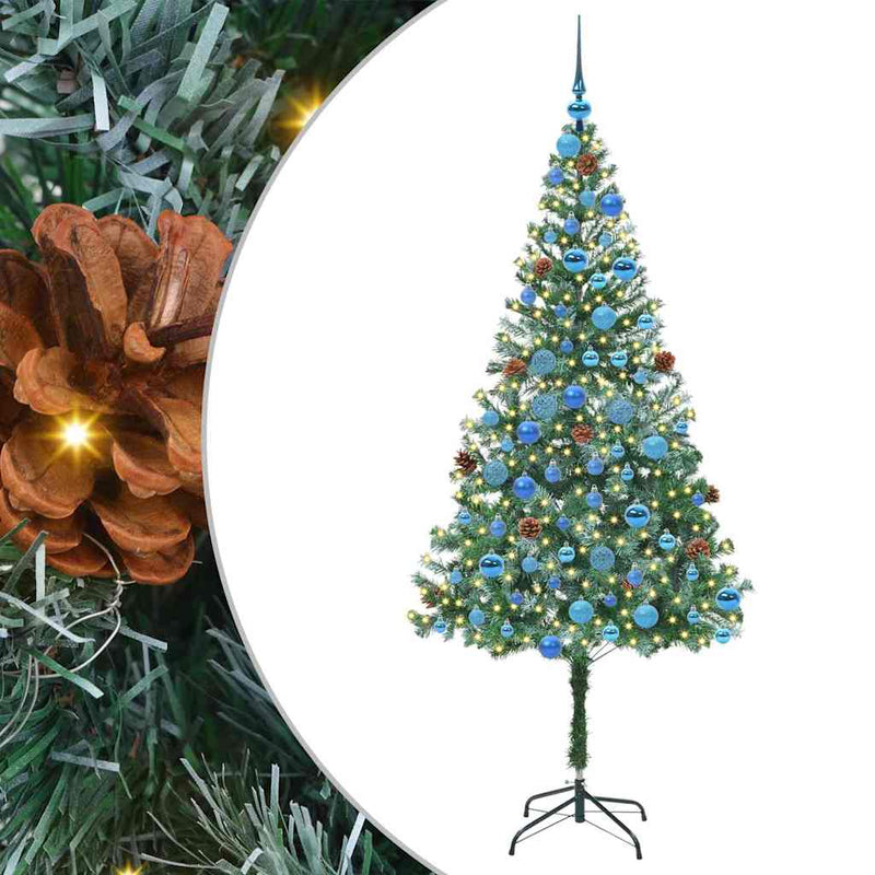 ギャラリービューアに画像をロードする, Vidaxl kunstkerstboom met 300 led groen 180 cm pvc en staal
