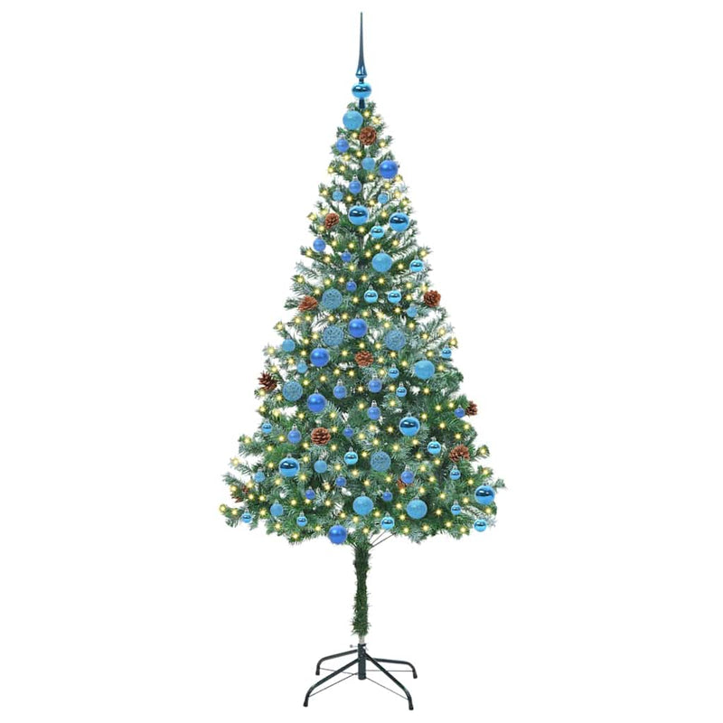 ギャラリービューアに画像をロードする, Vidaxl kunstkerstboom met 300 led groen 180 cm pvc en staal
