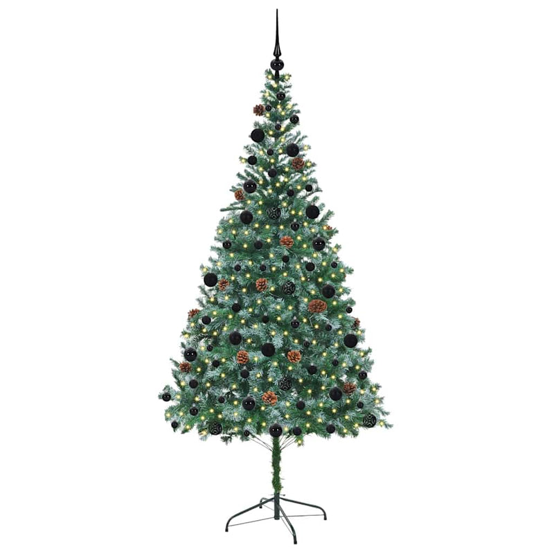 ギャラリービューアに画像をロードする, Vidaxl kunstkerstboom met 300 led groen 210 cm pvc en staal
