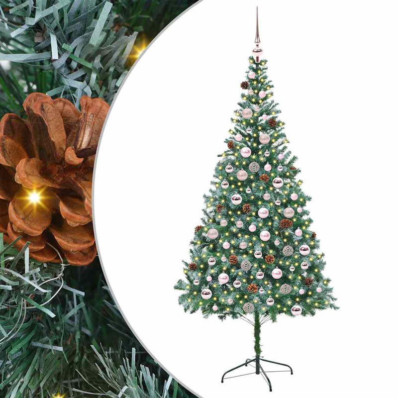 ギャラリービューアに画像をロードする, Vidaxl kunstkerstboom met 300 led groen 210 cm pvc en staal
