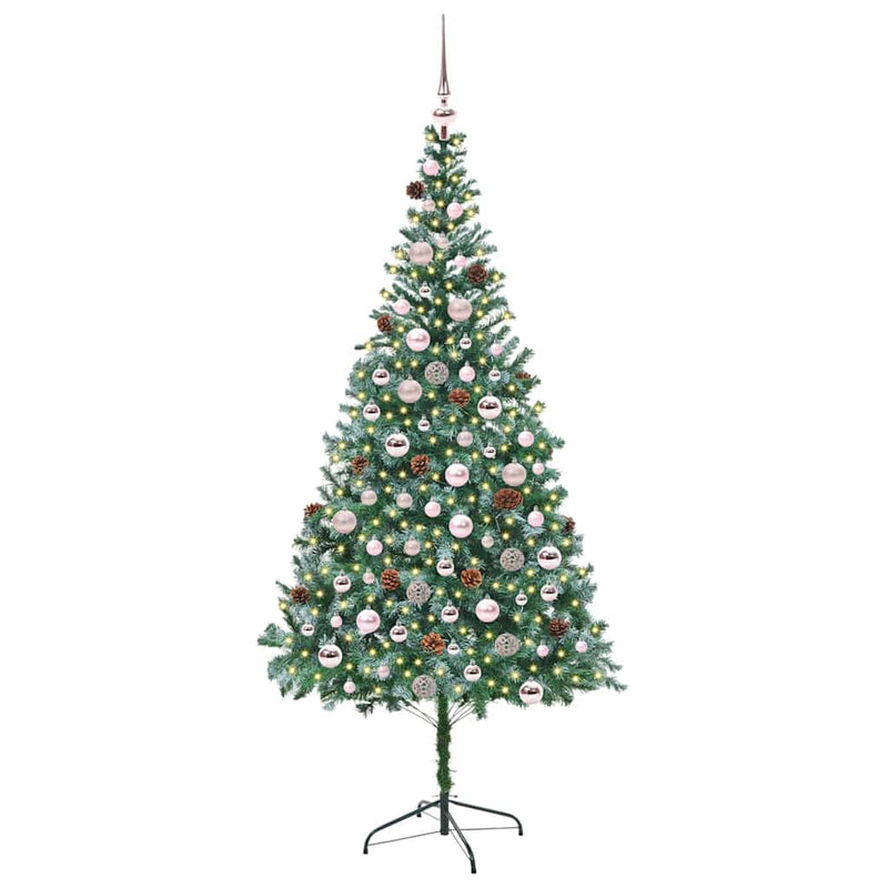 ギャラリービューアに画像をロードする, Vidaxl kunstkerstboom met 300 led groen 210 cm pvc en staal
