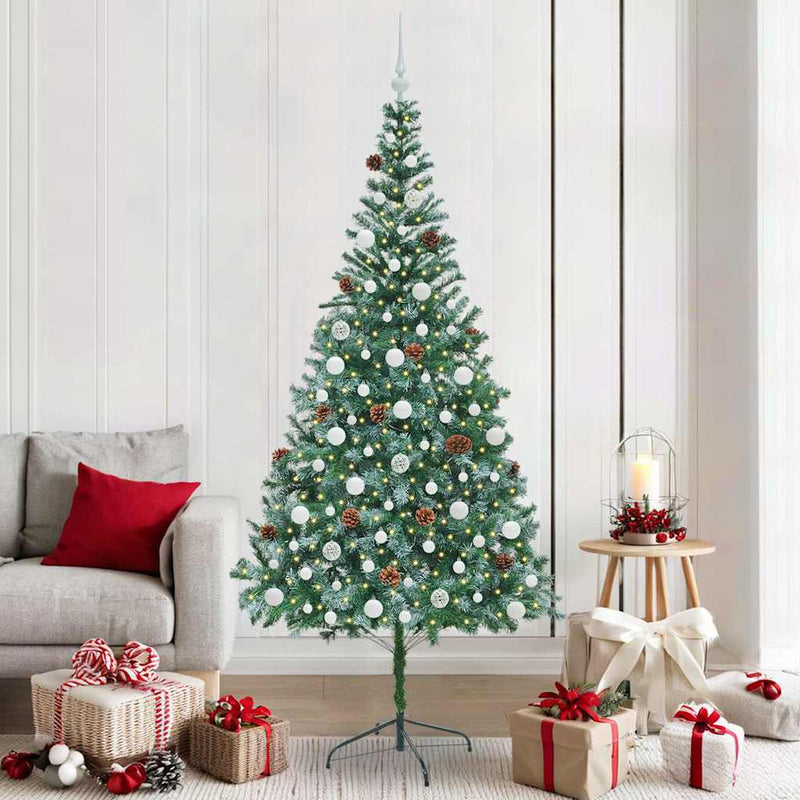 ギャラリービューアに画像をロードする, Vidaxl kunstkerstboom met 300 led groen 210 cm pvc en staal
