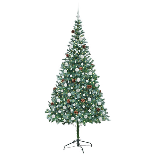 Vidaxl kunstkerstboom met 300 led groen 210 cm pvc en staal