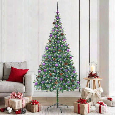 Vidaxl kunstkerstboom met 300 led groen 210 cm pvc en staal
