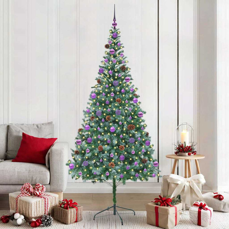 ギャラリービューアに画像をロードする, Vidaxl kunstkerstboom met 300 led groen 210 cm pvc en staal
