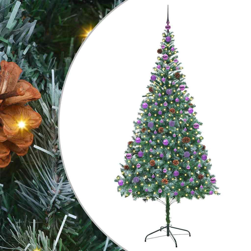 ギャラリービューアに画像をロードする, Vidaxl kunstkerstboom met 300 led groen 210 cm pvc en staal
