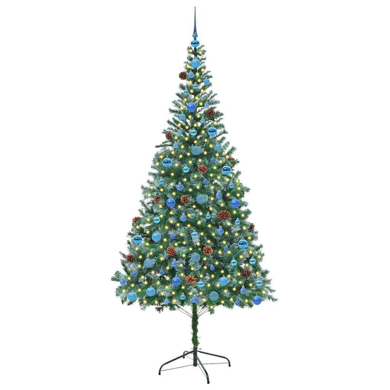 ギャラリービューアに画像をロードする, Vidaxl kunstkerstboom met 300 led groen 210 cm pvc en staal
