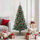 Vidaxl kunstmatig voorverlicht kerstboom groen 150 cm pvc en metaal
