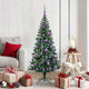Vidaxl kunstmatig voorverlicht kerstboom groen 150 cm pvc en metaal