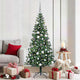 Vidaxl kunstmatig voorverlicht kerstboom groen 180 cm pvc en metaal