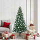 Vidaxl kunstmatig voorverlicht kerstboom groen 180 cm pvc en metaal