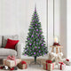 Vidaxl kunstmatig voorverlicht kerstboom groen 180 cm pvc en metaal