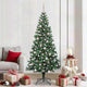 Vidaxl kunstmatig voorverlicht kerstboom groen 210 cm pvc en metaal