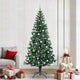 Vidaxl kunstmatig voorverlicht kerstboom groen 240 cm pvc en metaal
