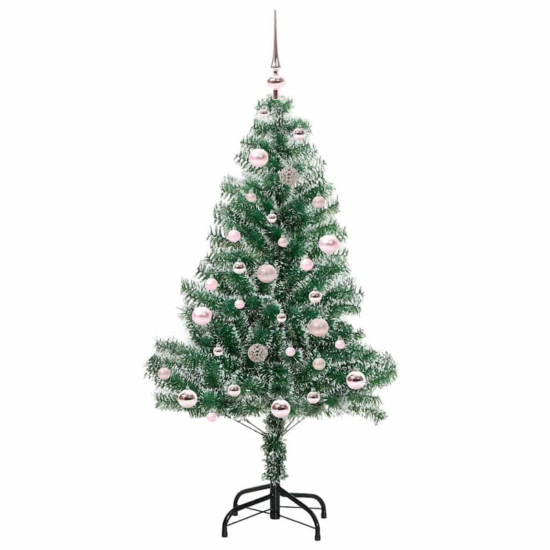 ギャラリービューアに画像をロードする, Vidaxl kunstmatige kerstboom sneeuw gevlochten met led licht 150 cm
