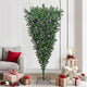 Vidaxl ondersteboven kunst kerstboom met ballenset groen 210 cm pvc