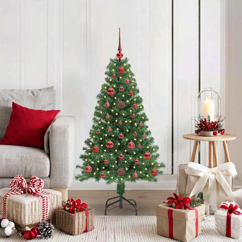 Afbeelding laden in galerijviewer, Vidaxl kunstkerstboom groen 120 cm pvc en staal en kunststof
