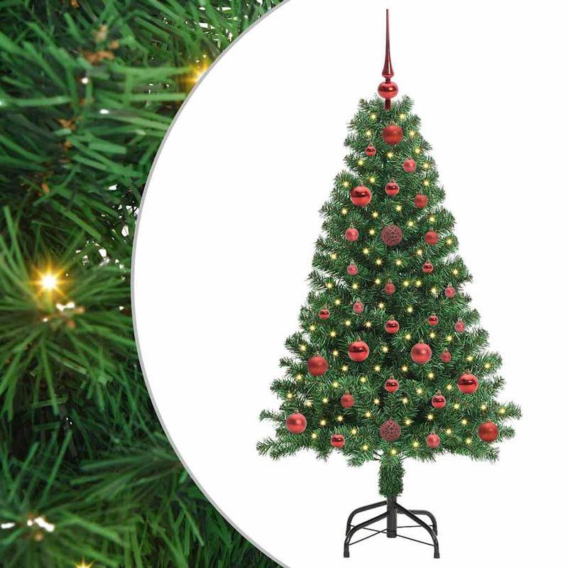 Afbeelding laden in galerijviewer, Vidaxl kunstkerstboom groen 120 cm pvc en staal en kunststof
