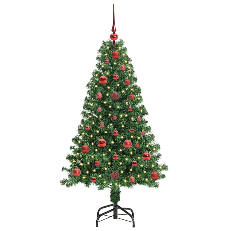 Afbeelding laden in galerijviewer, Vidaxl kunstkerstboom groen 120 cm pvc en staal en kunststof
