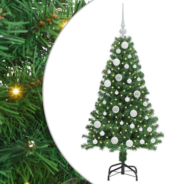 Vidaxl kunstkerstboom groen 120 cm pvc en staal en kunststof