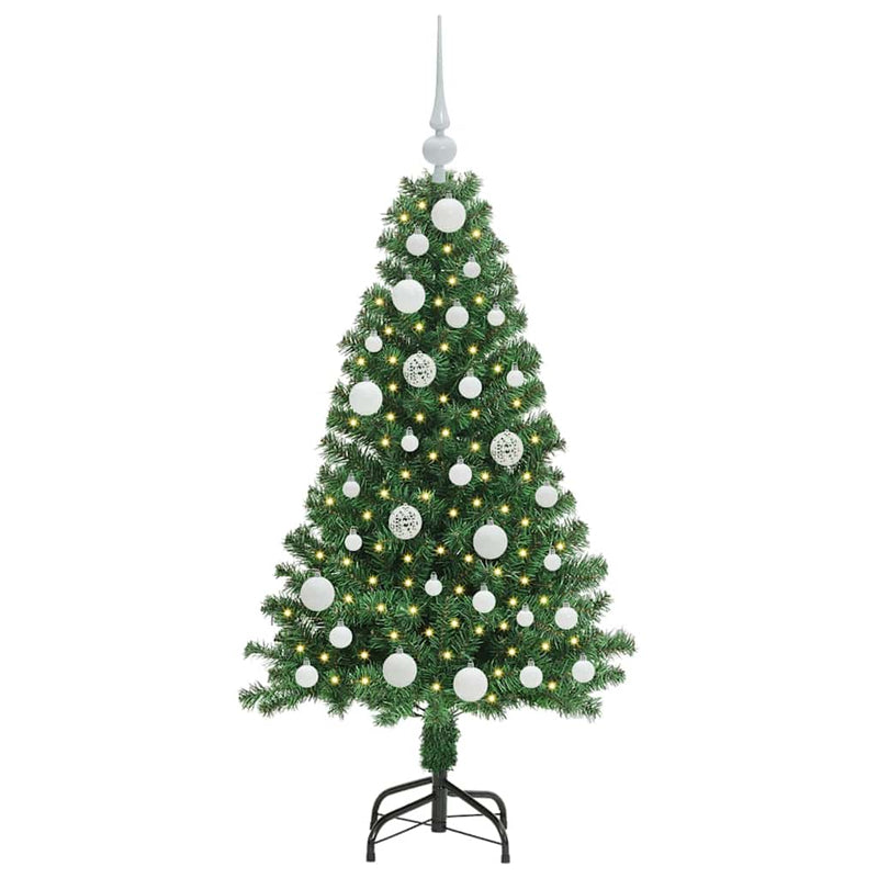 Afbeelding laden in galerijviewer, Vidaxl kunstkerstboom groen 120 cm pvc en staal en kunststof
