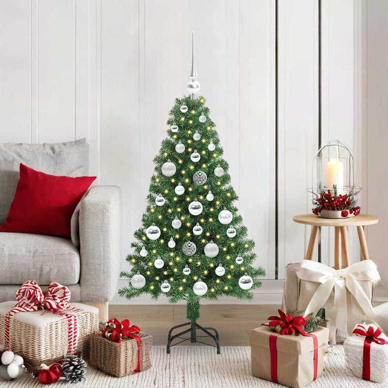 Afbeelding laden in galerijviewer, Vidaxl kunstkerstboom groen 120 cm pvc en staal en kunststof
