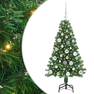Vidaxl kunstkerstboom groen 120 cm pvc en staal en kunststof