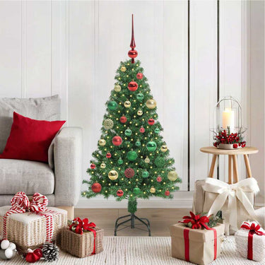 Vidaxl kunstkerstboom groen 120 cm pvc en staal en kunststof