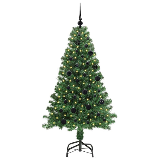 Vidaxl kunstkerstboom groen 150 cm pvc en staal en kunststof