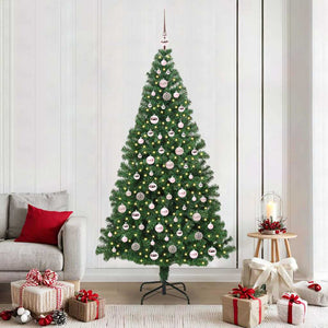 Vidaxl kunstkerstboom groen 210 cm pvc en staal en kunststof