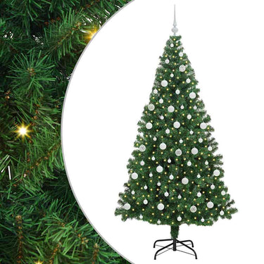 Vidaxl kunstkerstboom groen 210 cm pvc en staal en kunststof
