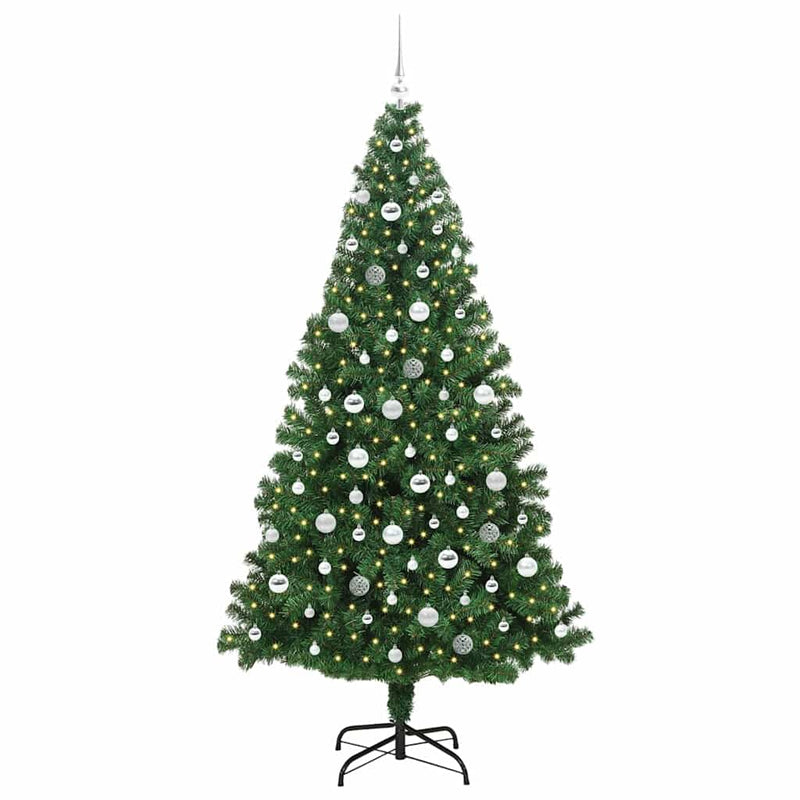 Chargez l'image dans la visionneuse de la galerie, Vidaxl kunstkerstboom groen 210 cm pvc en staal en kunststof

