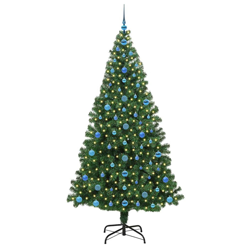 Chargez l'image dans la visionneuse de la galerie, Vidaxl kunstkerstboom groen 210 cm pvc en staal en kunststof
