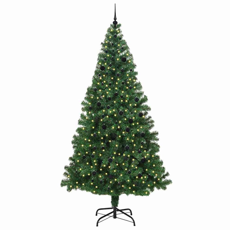 ギャラリービューアに画像をロードする, Vidaxl kunstkerstboom groen 240 cm pvc en staal en kunststof
