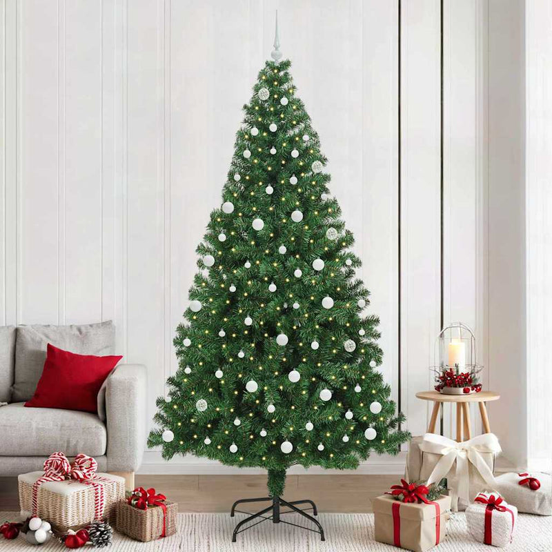 ギャラリービューアに画像をロードする, Vidaxl kunstkerstboom groen 240 cm pvc en staal en kunststof

