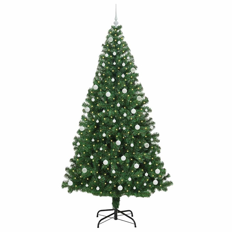 ギャラリービューアに画像をロードする, Vidaxl kunstkerstboom groen 240 cm pvc en staal en kunststof

